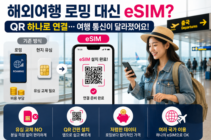 신세대 eSIM 사용 급증… 해외 로밍 대신 e심을 찾는 이유!