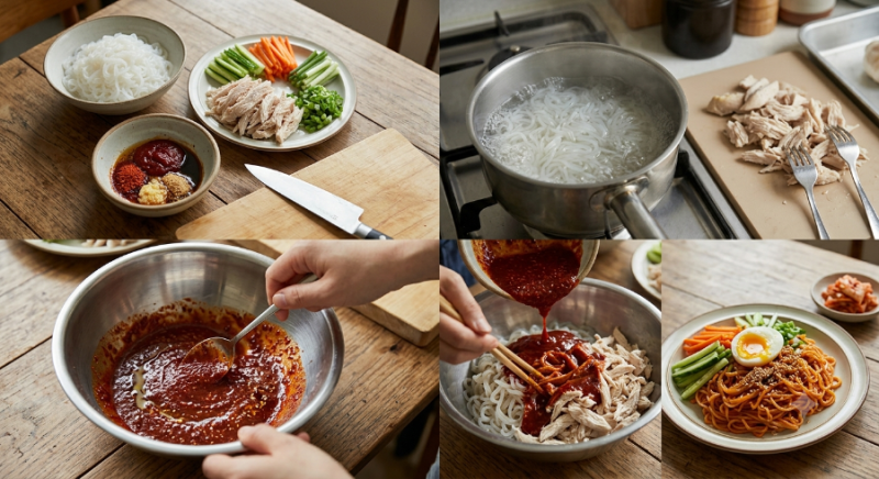 곤약면 닭가슴살 비빔면 레시피