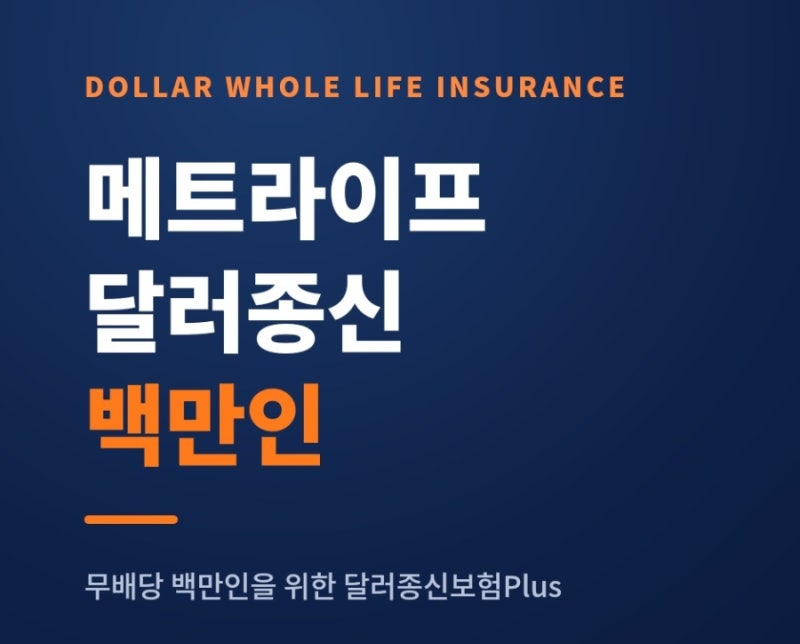 메트라이프 단기납 종신 백만인을 위한 달러 종신
