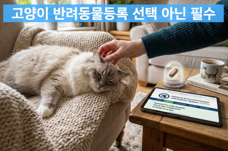 고양이 반려동물등록 선택 아닌 필수 (사이트, 등록절차 총정리)