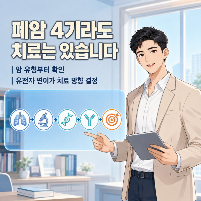 폐암 4기라서 치료가 없다고 생각했습니다, 생존율보다 먼저 확인해야 할 암 유형과 유전자 ....