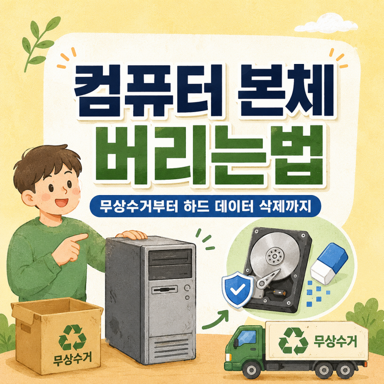 컴퓨터 본체 버리는법 | 폐가전 무상수거와 하드 데이터 삭제