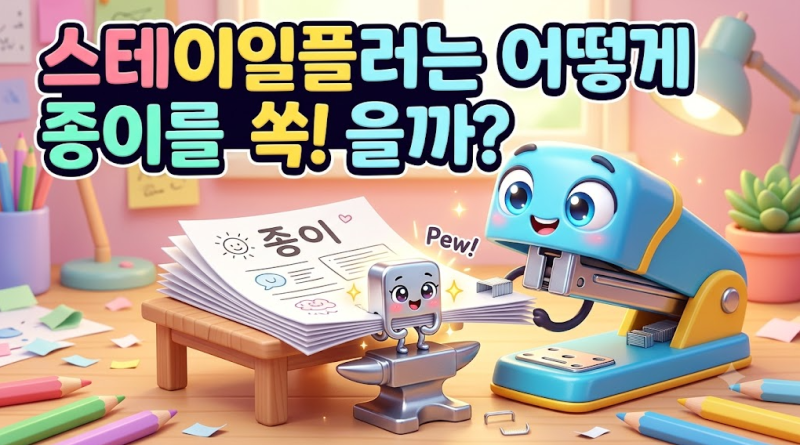 스테이플러는 어떻게 종이를 한 번에 묶을까?