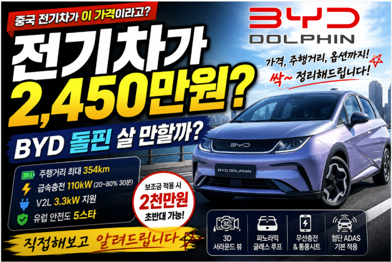 BYD 돌핀 2,450만원부터!