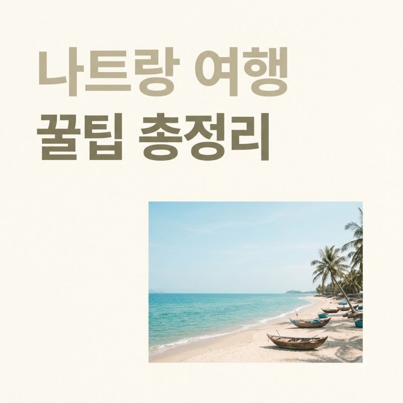 나트랑 여행 코스 추천부터 날씨 환전 유류할증료 꿀팁 총정리