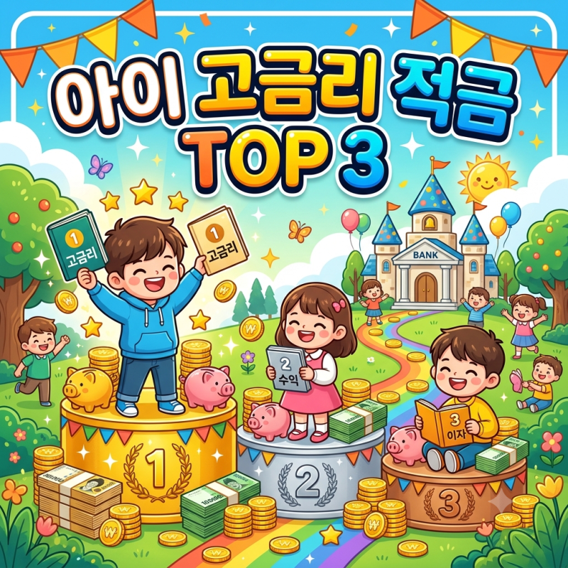 2026 아이 고금리 적금 추천 TOP 3 (+용돈 모으는 가장 쉬운 방법! )