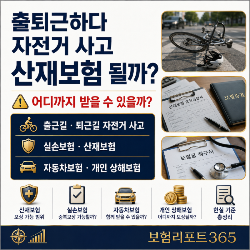 출퇴근하다 자전거 사고 났는데 산재보험 될까?