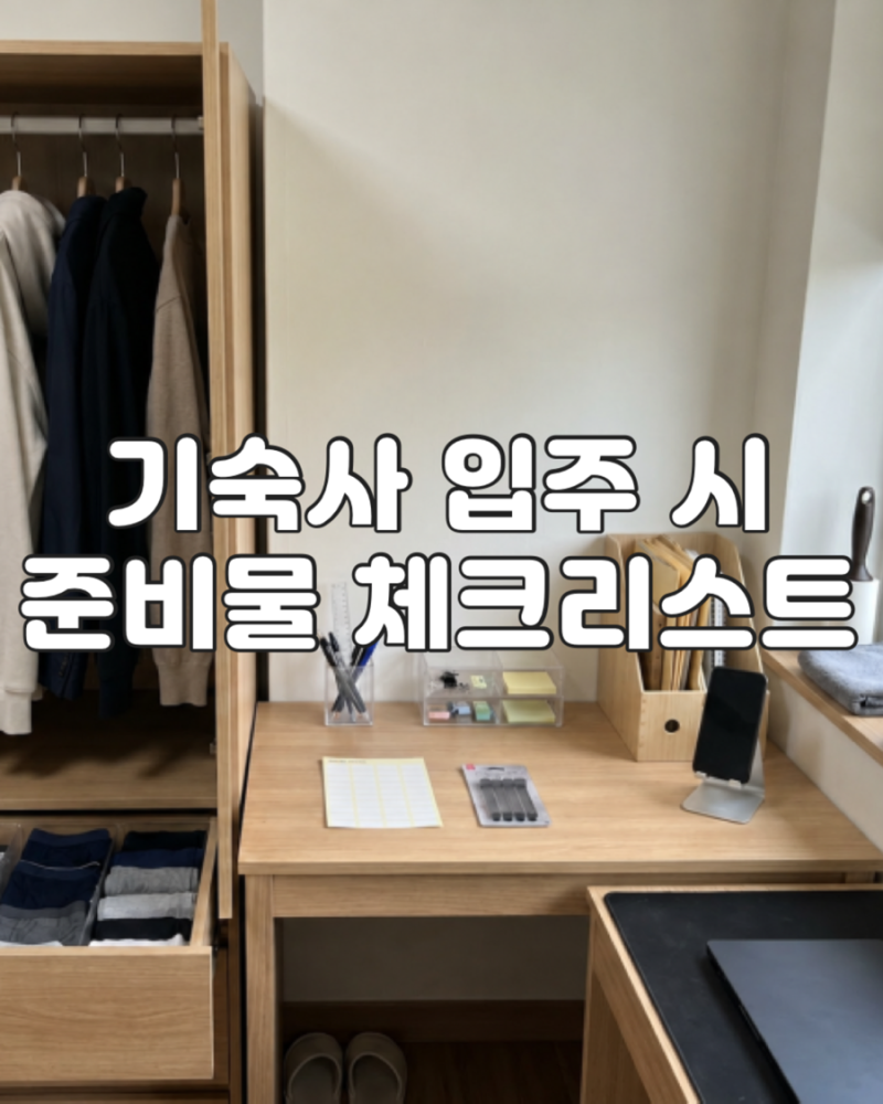 큰 거 먼저 사면 낭패, 입주 첫날 후회 없는 다이소 기숙사 준비물 체크리스트