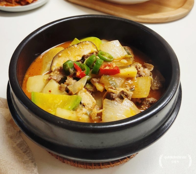 구수한 차돌 된장찌개 레시피 끓이는법, 간단한 차돌박이 요리