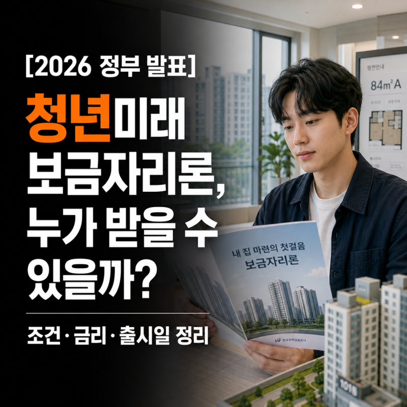 [2026 정부 발표] 청년미래보금자리론, 누가 받을 수 있을까? 조건·금리·출시일 정리