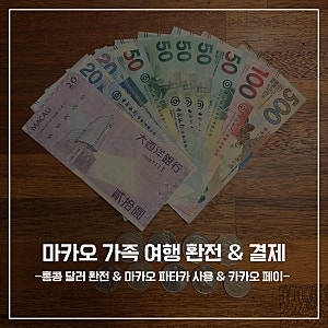 마카오 환전·카카오페이 사용 후기｜홍콩달러 얼마나 필요할까