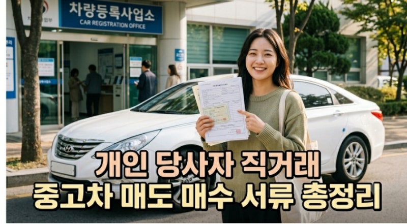 개인 당사자 직거래 중고차 매도 매수 서류 총정리