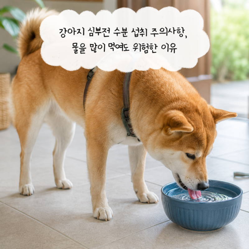 강아지 심부전 수분 섭취 주의사항 음수량 관리법
