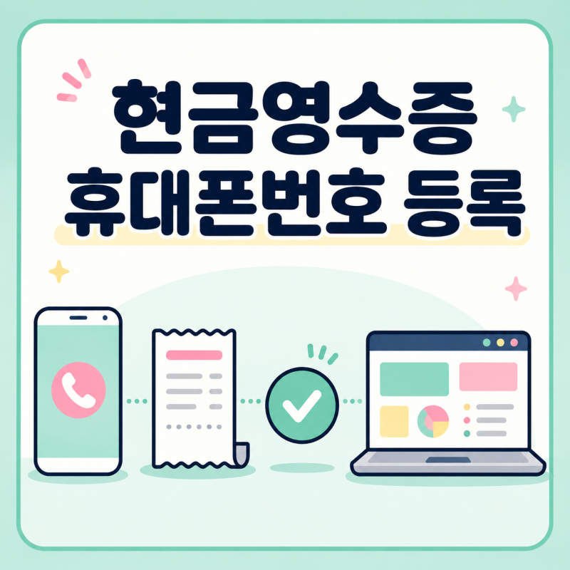현금영수증 휴대폰번호 등록·변경 방법, 홈택스에서 확인하기