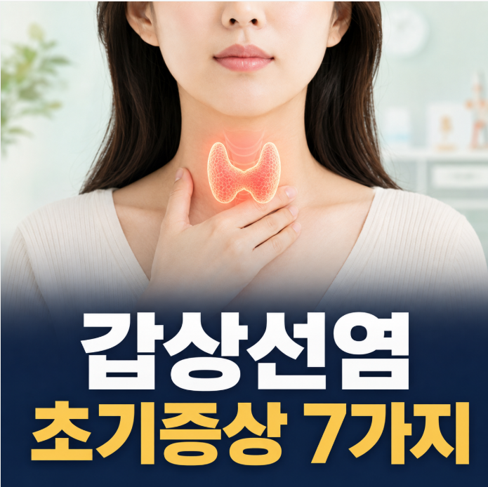 갑상선염 초기증상 7가지, 목 통증부터 검사·치료까지
