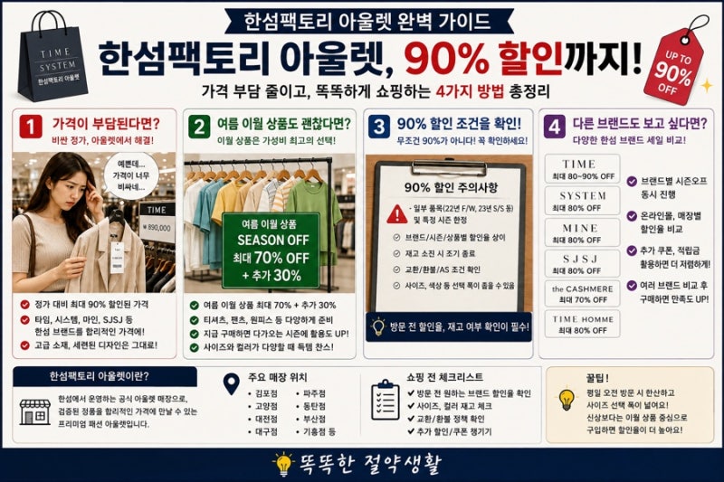 서울에서 브랜드 옷 싸게 사는 곳｜한섬팩토리아울렛 가산점 할인 총정리