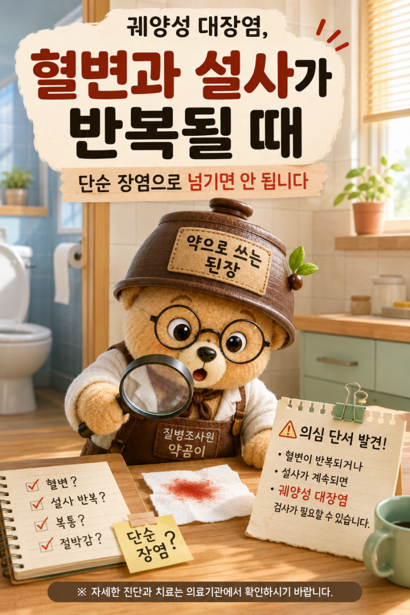 궤양성 대장염, 혈변과 설사가 반복될 때 단순 장염으로 넘기면 안 됩니다