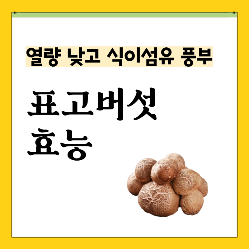 표고버섯 효능과 부작용, 신장질환자는 이렇게 드세요