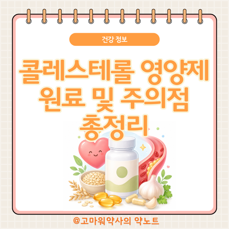 콜레스테롤 영양제 약사가 정리, 폴리코사놀·대두단백·홍국·오메가3부터 스타틴 자리까지