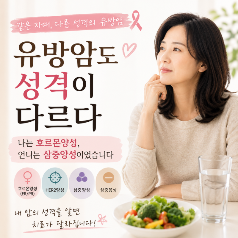 유방암도 성격이 다르다고요? 저는 호르몬양성, 언니는 삼중양성이었습니다