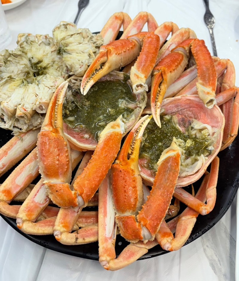 속초 대게 맛집 항구활어｜대포항 대게 B코스 수율 좋은 가족 식사