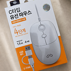 다이소 유선 마우스 5천원 내돈내산 후기, C타입 직접 써보니