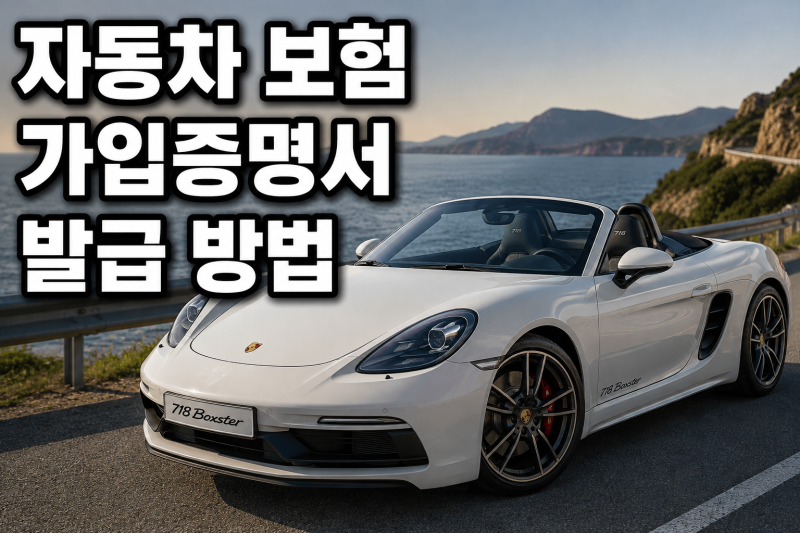 자동차 보험 가입증명서 발급 방법 알아보기