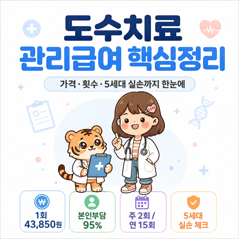 2026년 도수치료 관리급여 총정리｜가격 43,850원·연 15회·실손보험은 얼마나 받을까?