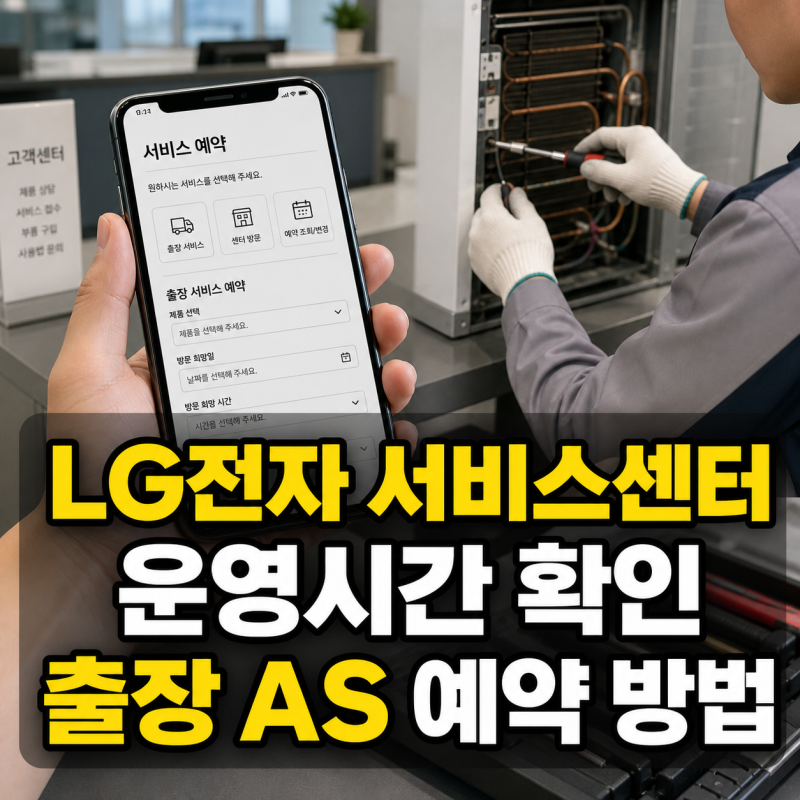 LG전자 서비스센터 고객센터 운영시간과 출장 AS 예약