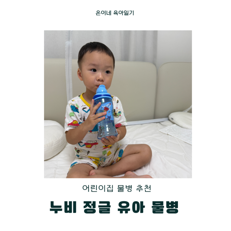어린이집 물병 추천 아이가 혼자 마시기 편한 누비 정글 유아 물병
