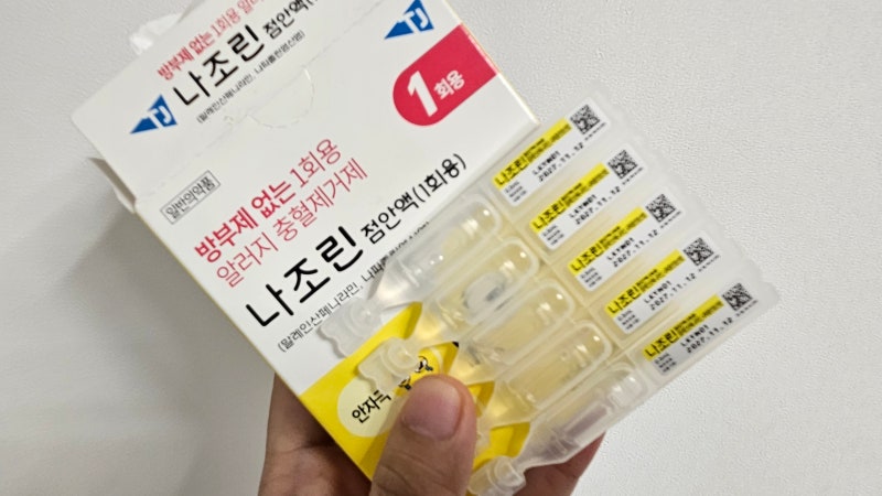 눈 가려움 안약 나조린(비처방약) 알레르기성 결막염 사용 후기