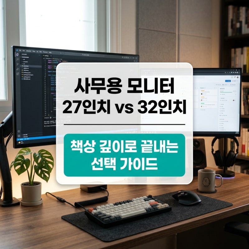 사무용 모니터 27인치 32인치 고민 끝내는 구매 기준 정리