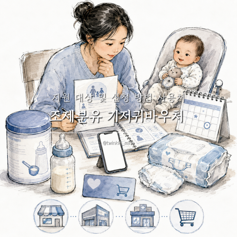 조제분유 기저귀바우처 지원 대상 및 신청 방법 사용처 핵심정리