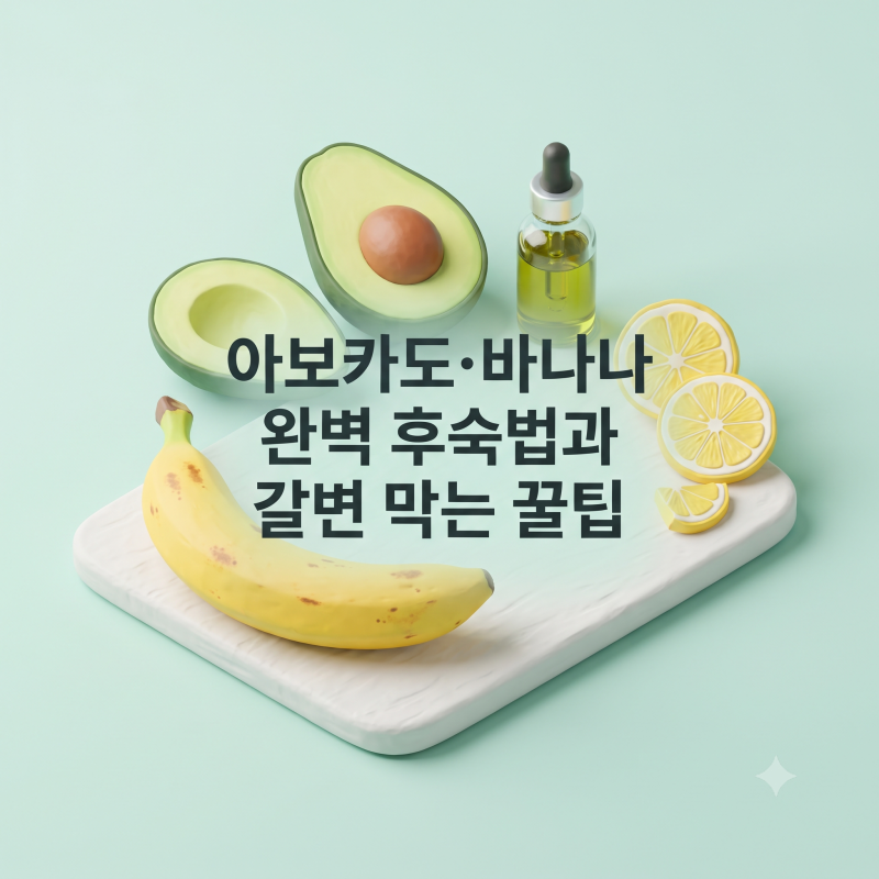 아보카도·바나나 완벽 후숙법과 갈변 막는 꿀팁 (초록색 과일 맛있게 익히기)