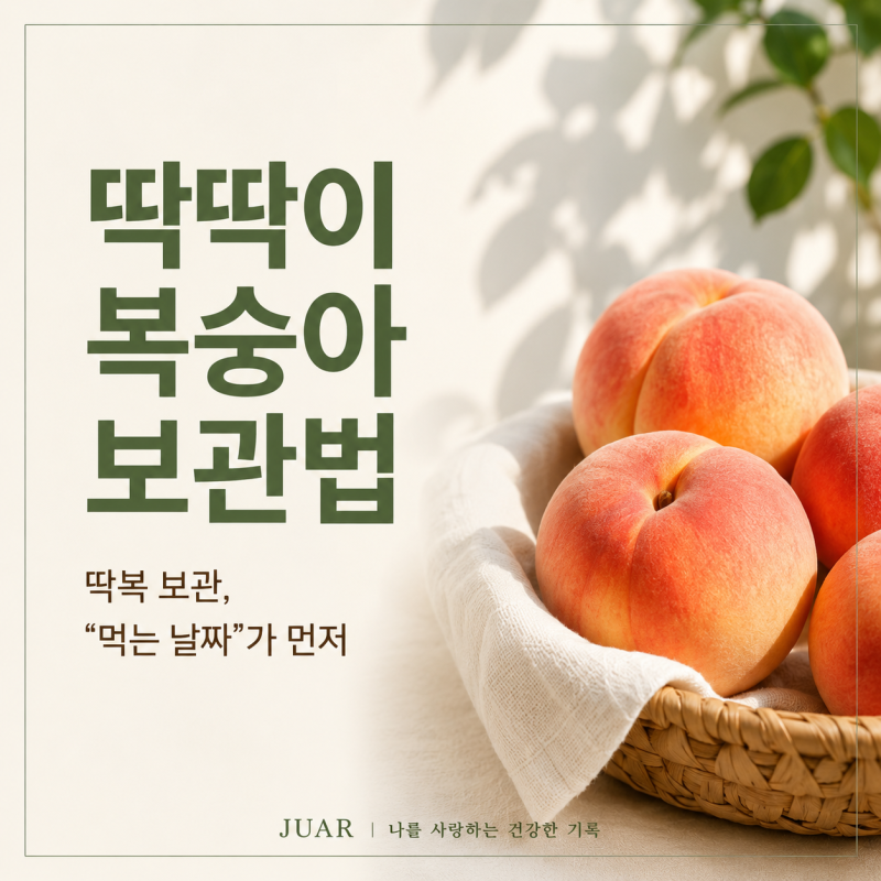 오늘 먹을 딱복과 3일 뒤 먹을 딱복, 보관부터 달라야 맛이 덜 변합니다