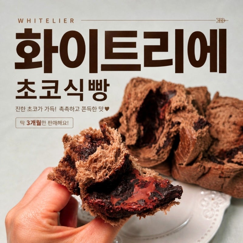 화이트리에 초코식빵 바로 사서 먹어봤다! 가격 칼로리 맛까지