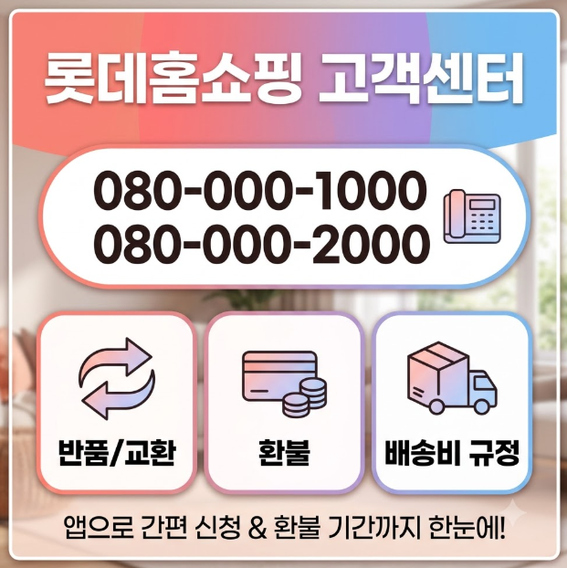 롯데홈쇼핑 고객센터 전화번호 반품 교환 환불 방법 총정리