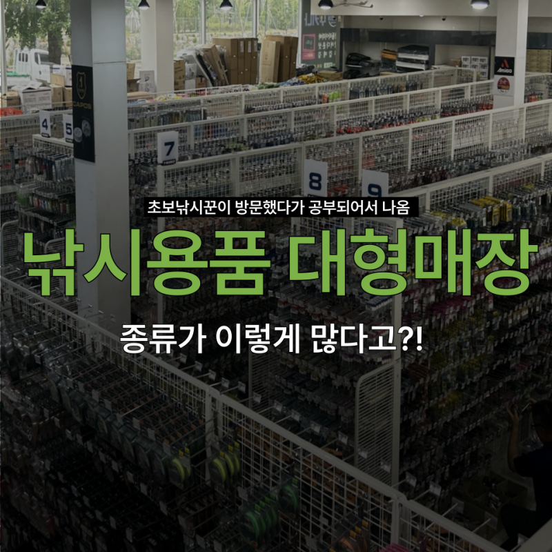 [낚시용품 대형매장] 낚시 초보의 첫 장비 쇼핑 | 인천 에프마켓 방문