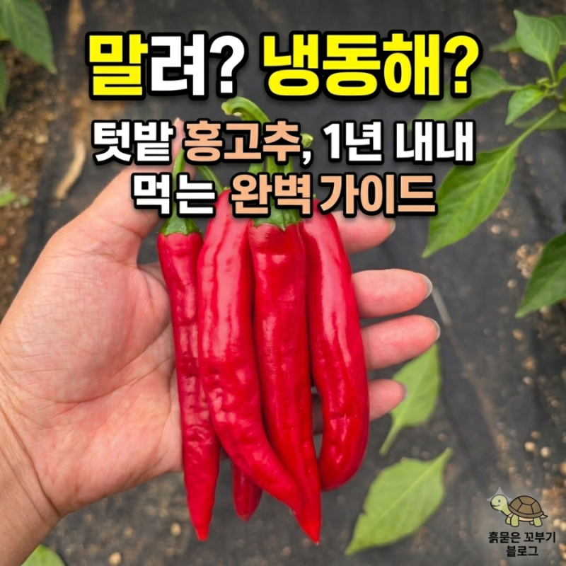 홍고추 말리기 3가지 방법 (베란다 자연건조, 식품건조기, 고추건조기) 총정리 & 김치 양념용 ....