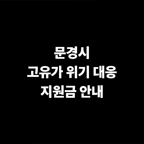 문경시 고유가 위기 대응 지원금 신청 방법 자격 요건 총정리