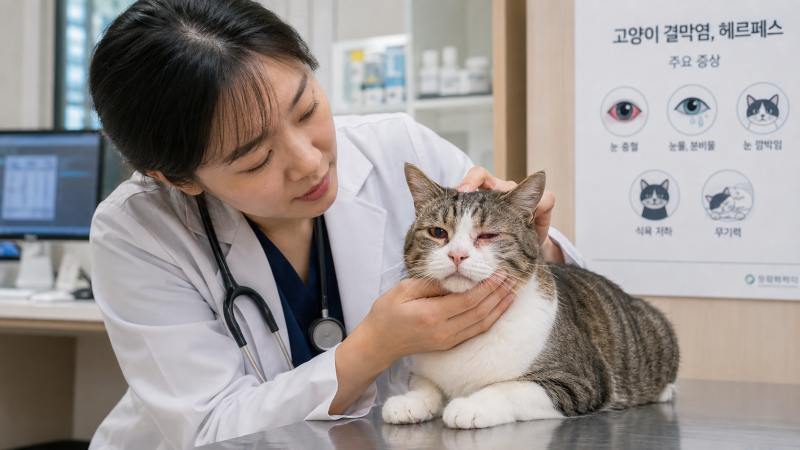 고양이 허피스 증상과 치료 방법, 감기와 다른 점은?