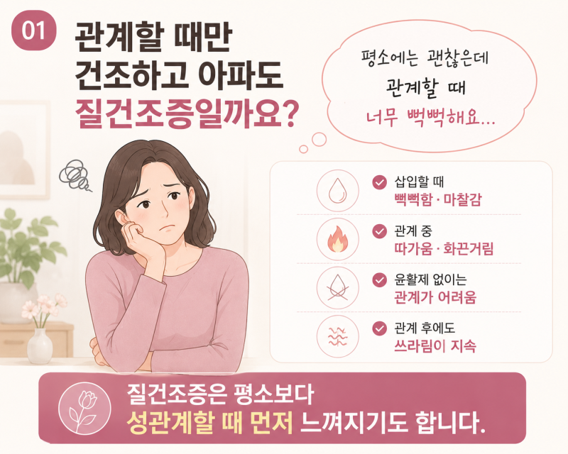 질 건조증은 참아야 하나요?