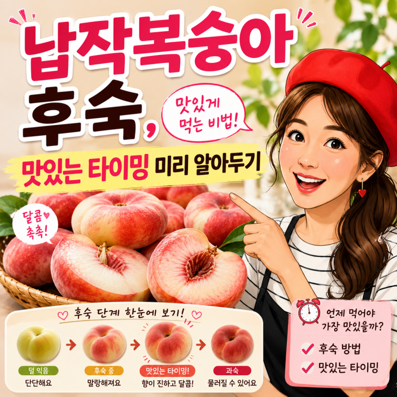 납작복숭아 후숙, 맛있는 타이밍 미리 알아두기