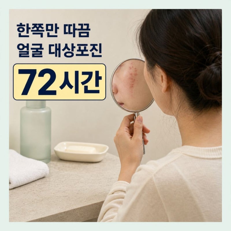 한쪽만 따끔거릴 때 보는 얼굴 대상포진 증상