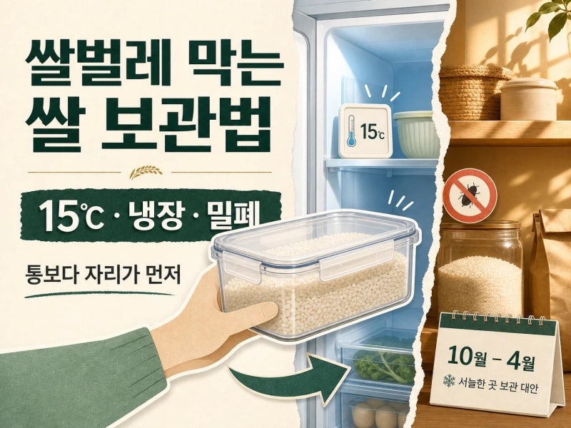 여름 쌀보관통은 실온과 냉장 중 어느 쪽이 나을까?