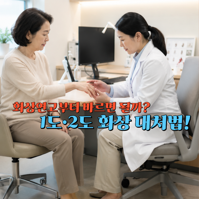 화상연고 종류와 사용법, 1도·2도 화상 대처 방법