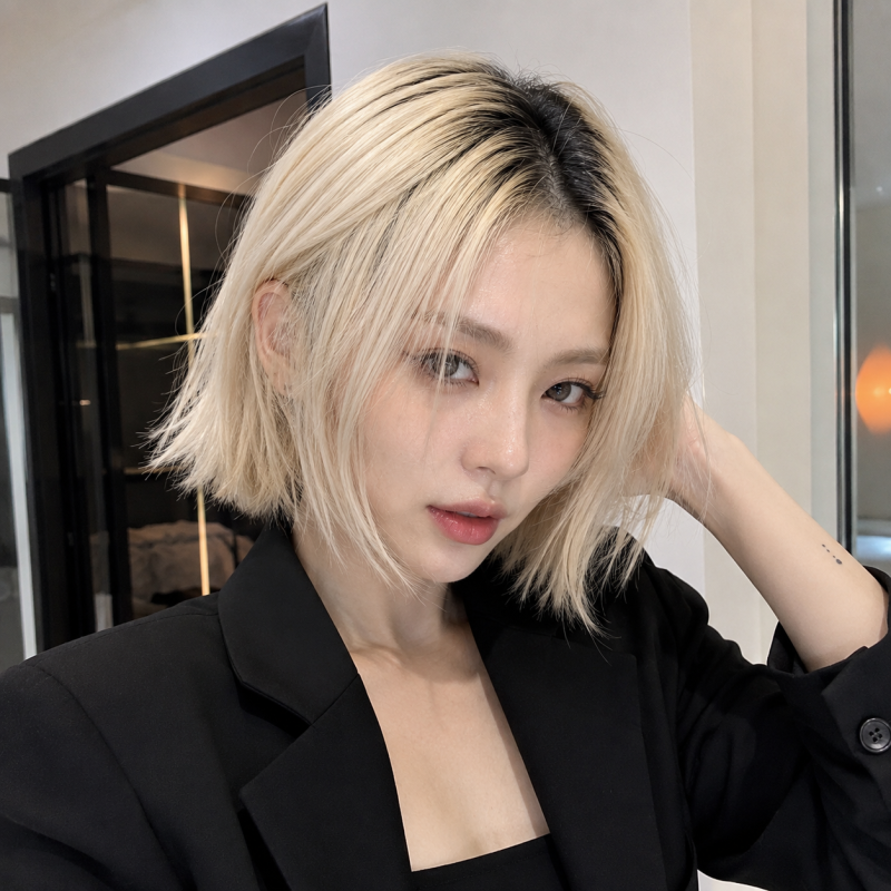 韓韶禧金髮，黑色髮根反而是重點？最近引人注目的「深色髮根」髮型