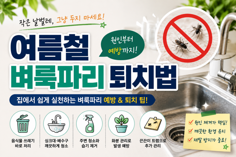 여름철 벼룩파리 퇴치법, 집에서 쉽게 실천하는 예방과 관리 방법
