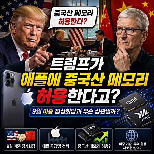 트럼프가 애플에 중국산 메모리 허용한다고? 9월 미중 정상회담과 무슨 상관일까?