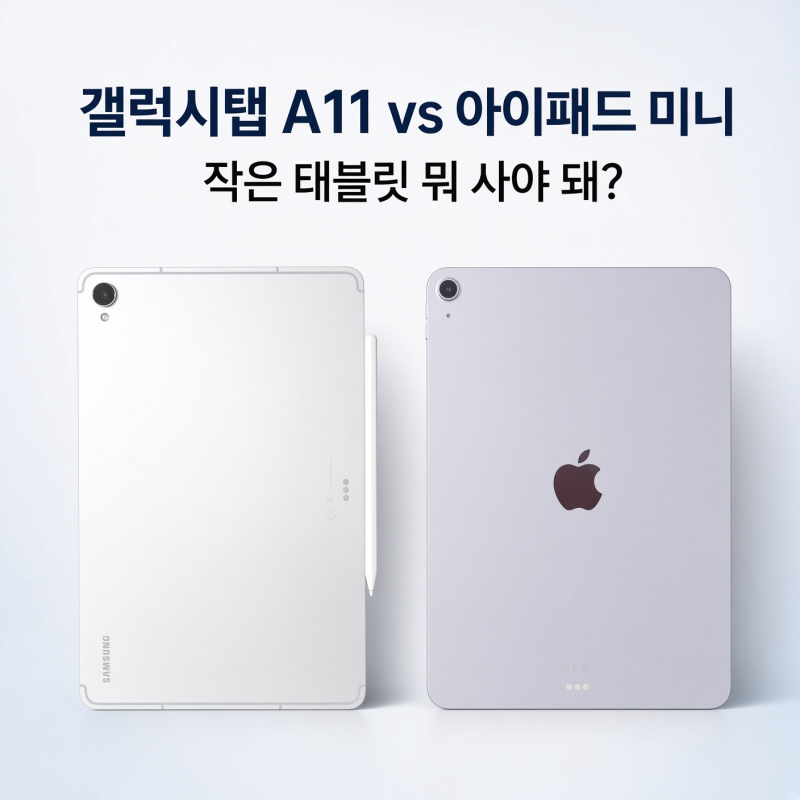 갤럭시탭 A11 vs 아이패드 미니, 작은 태블릿 뭐 사야 돼?